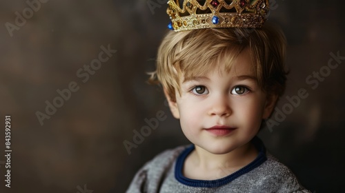 A boy with a crown