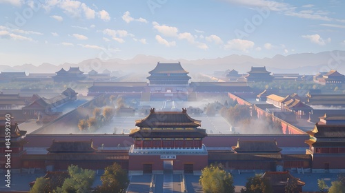 a detailed image of the Forbidden City in Beijing during the Qing Dynasty in 8k.