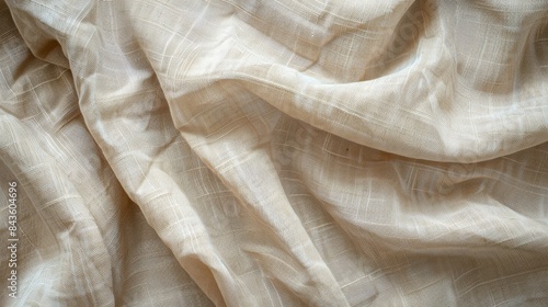 Close-up view of a textured fabric with a crisscross pattern, likely a type of woven material such as linen or canvas