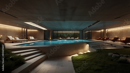  Conceptualize an underground home that offers luxury living in a secluded and innovative environment.