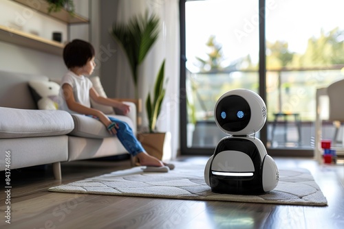 AI companion interacting with a child