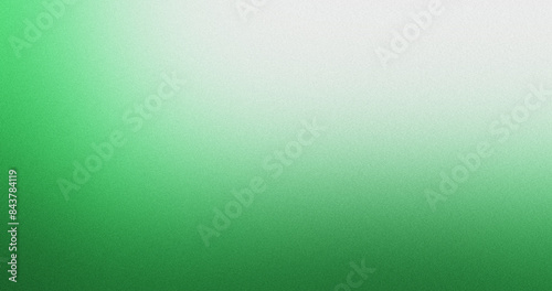 Greenish illuminated spots on white, grainy color gradient background, noise texture effect, copy space 