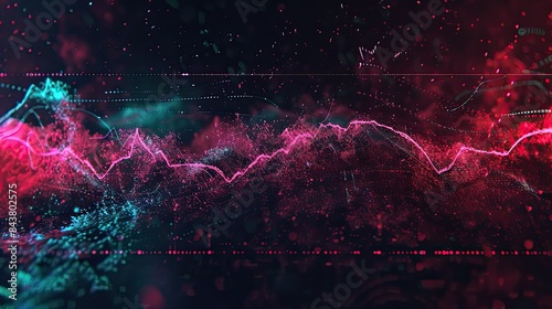 a channel banner for a music channel mainly playing lofi, hiphop and chill beats the name ist Echoes of AIMA. Dark background and neon colors for a waveform