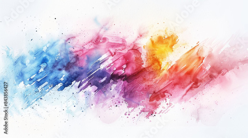 Artistic watercolor brush strokes details, abstract colorful paint texture background