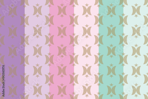 Violet pink green wallpaper seamless pattern