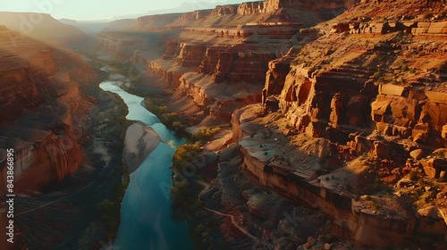 Canyon with a winding river image