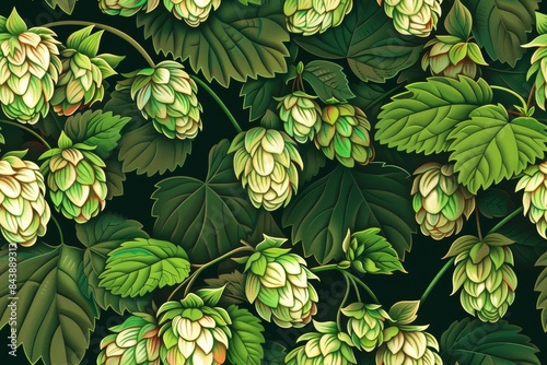 pattern of hops. Concept of Oktoberfest