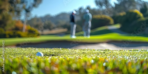 Golfers on a golf course. Concept Sports, Golfing, Outdoors, Recreation, Lifestyle