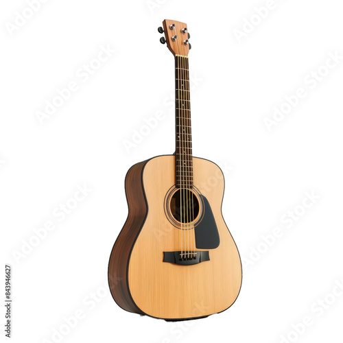 High quality image of an acoustic guitar with a transparent background, perfect for design projects