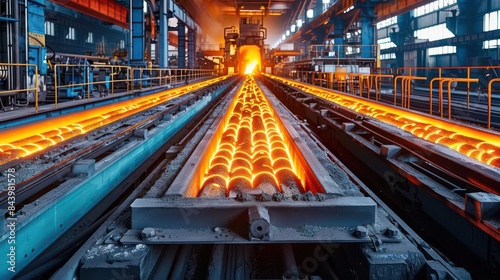 Steel mill with energy efficient processes, waste heat recovery systems