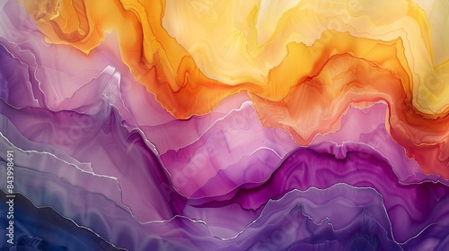 Soft diffusion of light colors in an alcohol ink artwork.