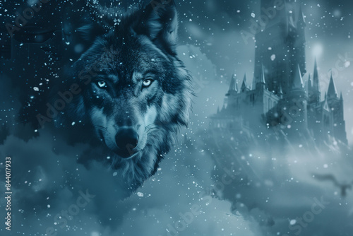 Cool, Epic, Beautiful, and Unique photo of Wolf, Wallpaper Background with Majestic Wildlife (generative AI)