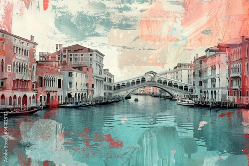 Grand Canal Venice Art Collage