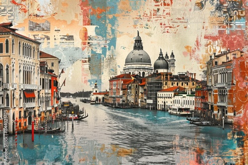 Grand Canal Venice Art Collage