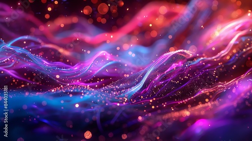 This is an abstract background image with a wavy pattern. The colors are vibrant and saturated, and the overall effect is one of energy and movement.