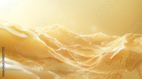 A yellow background and desert waves with a beautiful blend of gold and beige tones.
