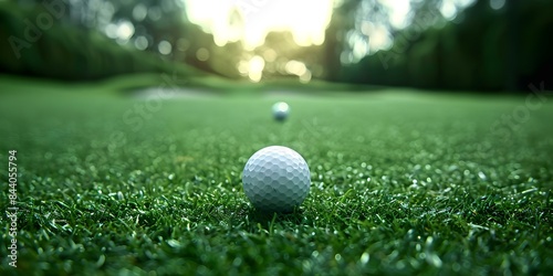 The Essential Elements of a Golf Course Teeing Off, Greens, Holes, Fairways, Golf Balls, and Putting. Concept Golf Course, Teeing Off, Greens, Holes, Fairways, Golf Balls, Putting