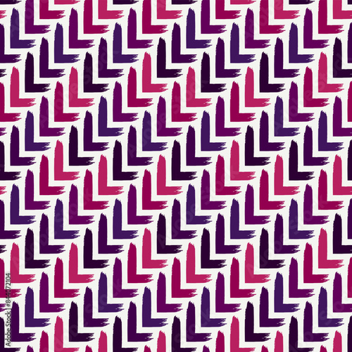 Paint brush seamless pattern. Freehand grunge design background. Diagonal parquet tile flooring motif ornament. Trendy handdrawn geometric print. Modern artistic hand drawn abstract vector wallpaper