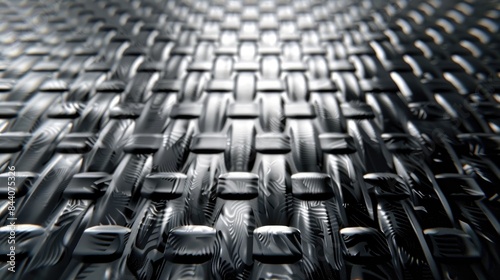 Aluminum coated butyl rubber sheet with square pattern for sound dampening and vibration reduction in car interiors