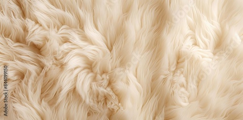 fleece textured fur fabric in beige, beige, and white colors