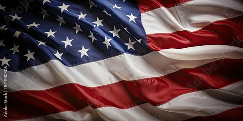 american flag textured with blue and white stars, featuring a white star on the left and a blue and white flag on the right
