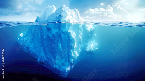 海中の方が大きい危険な氷山