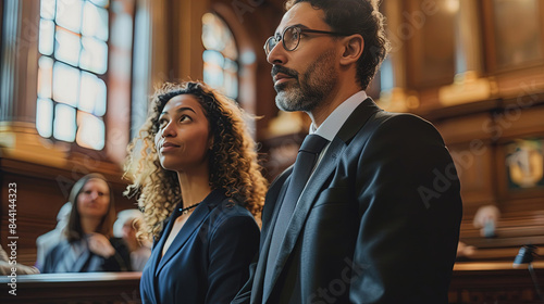 A Bond of Trust, Lawyer Stands Beside Client, Prepared to Defend