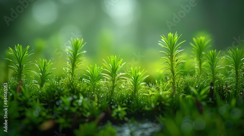 Moss close-up in the style of Nikon D850, macro photography, 32k UHD, National Geographic photo, high detailed, focus stacking