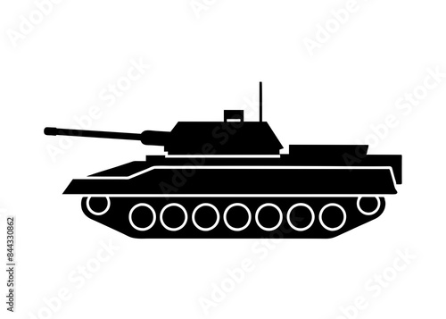 Drawing of a tank destroyer silhouette vector illustration 