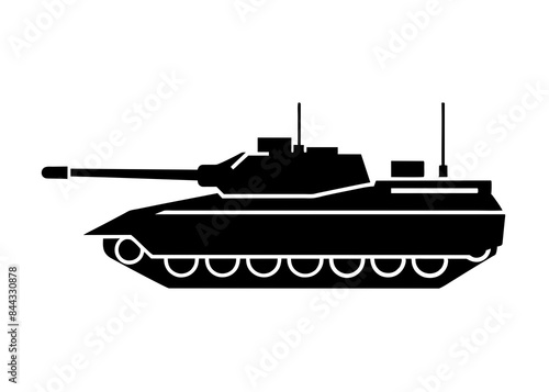 Drawing of a tank destroyer silhouette vector illustration 