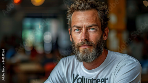 Portrait of an NGO male volunteer