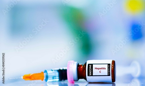 Vaccine bottles and syringes for injection preventing hepatitis C virus.