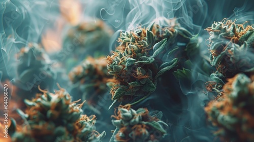 Marijuana buds background. Best for cannabis background banner.