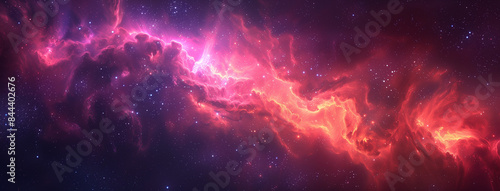 Colorful space background, Milky way galaxy and beautiful pink nebula background