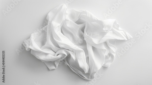 Cotton napkin folded on a white surface