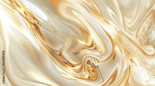abstract swirling melting background in ivory and gold with a luxurious fluid feel
