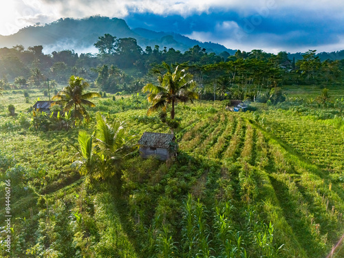 Landscape of Sidemen, in Karangasem Regency, Bali, Indonesia