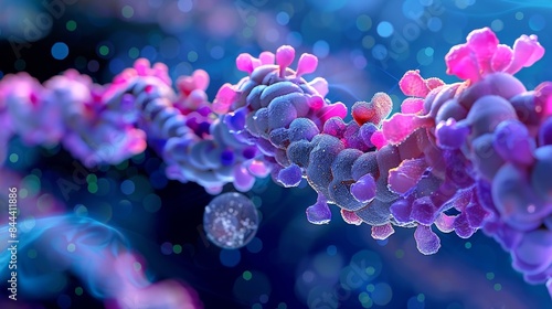 A magnified view of the sugar biosynthesis pathway demonstrating the essential role of sugar production in protein glycosylation