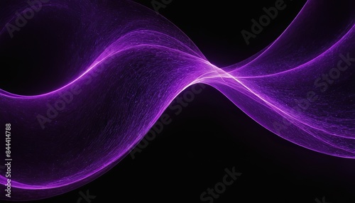 Abstract purple waves on a dark background ,Motion sound wave. Abstract glowing lines ,Abstract flowing neon wave purple