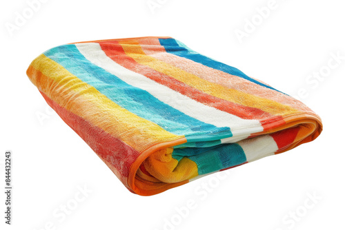 Folded Striped Beach Towel