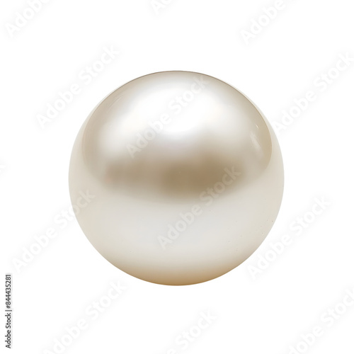 white pearl isolated on transparent background. generative ai