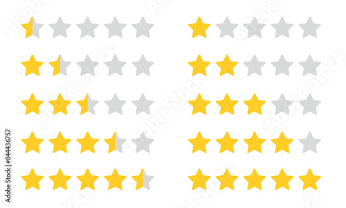 Siple star rating icon. Review star rating and feedback.