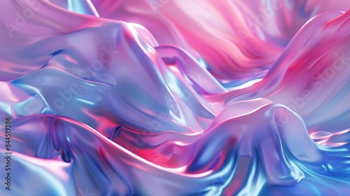 A 3D abstract fluid form, changing shapes seamlessly in a continuous flow