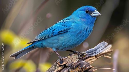 The indigo bunting is a small, bright blue bird that eats seeds. It's a part of the same family as cardinals.