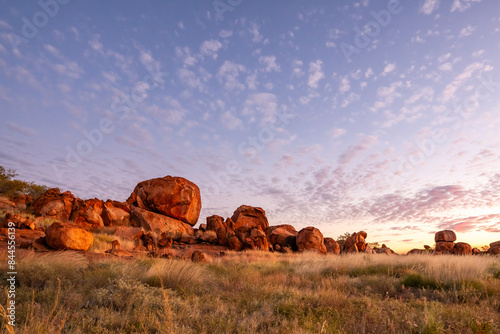 Devil's Marbles/Karlu Karlu during blue hour, Northern Territory, Australia