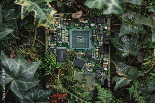 Biodegradable electronics: Illustrate electronics that safely decompose, symbolizing a stride towards reducing e-waste