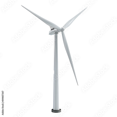 wind turbine isolated on white background 