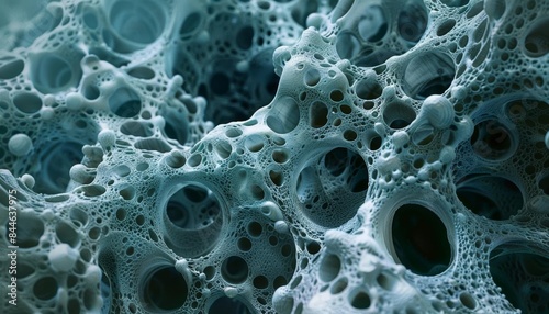 114 Strange alien microscopic organic fibrous material texture 3D render