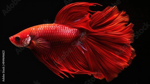 Red dragon betta fish a type of siamese fighting fish