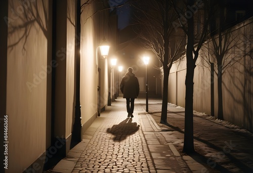 Alone in the night, the concept of feeling alone
